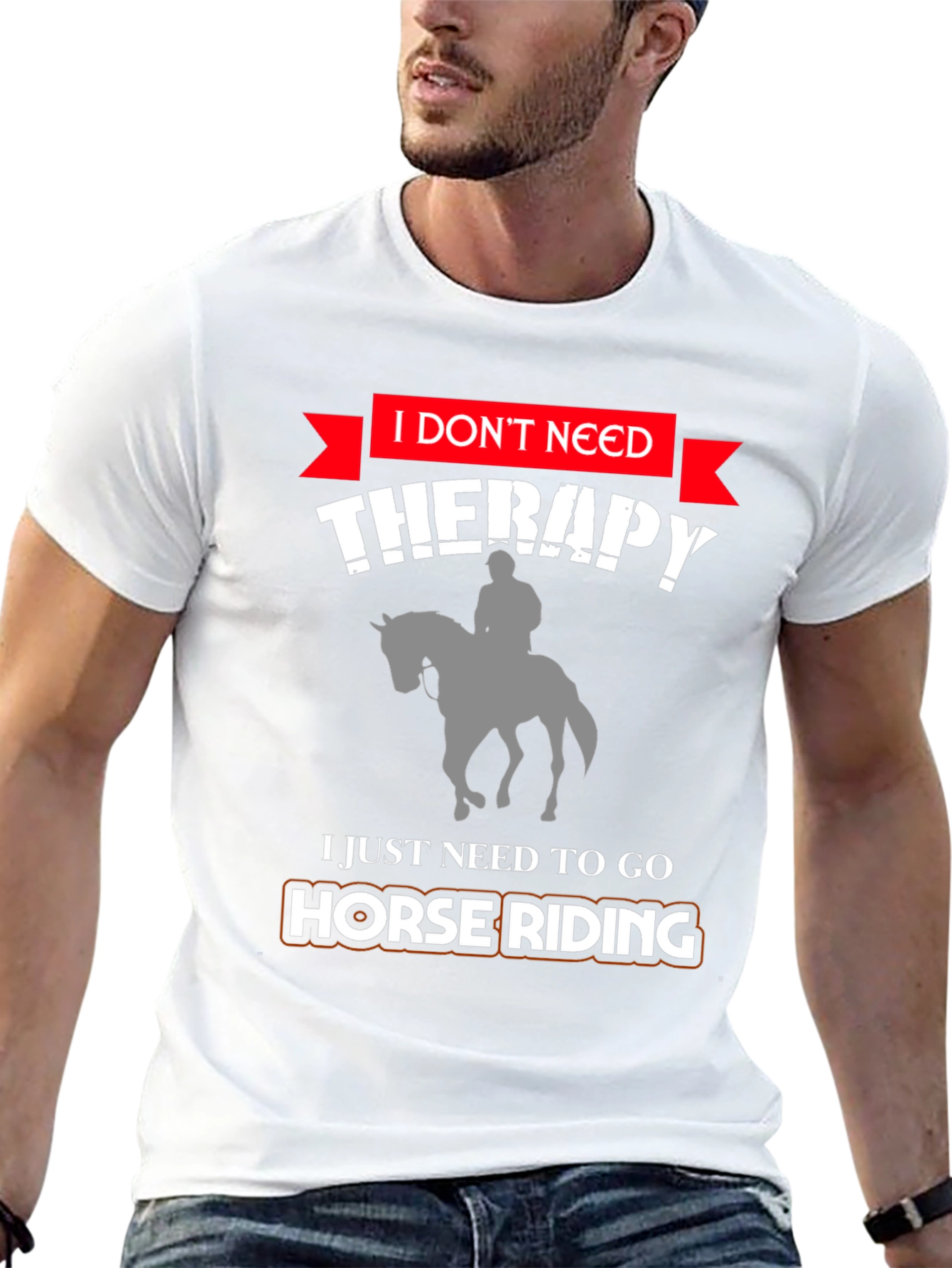 Funny Horse Riding Therapy T-Shirt