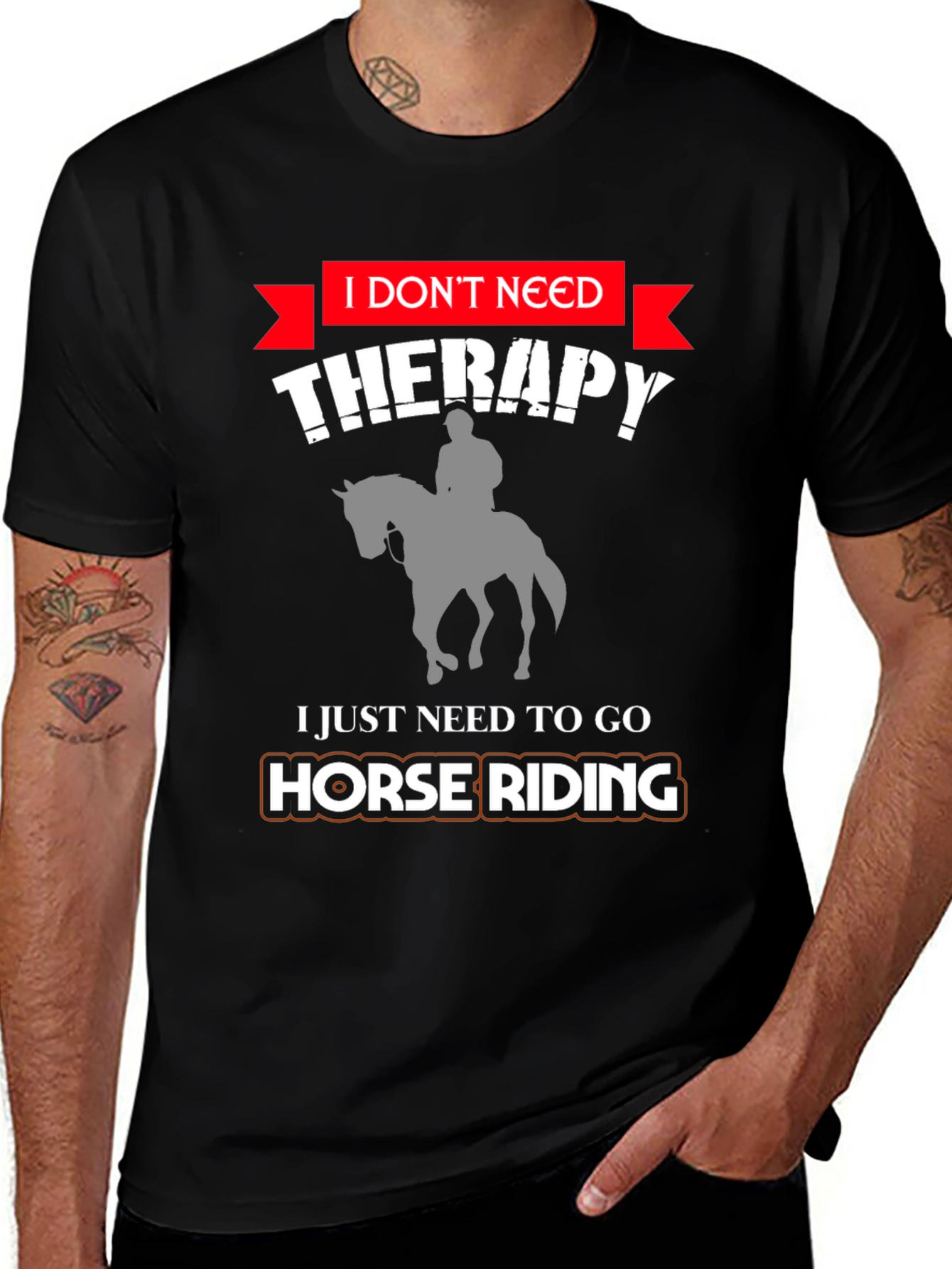 Funny Horse Riding Therapy T-Shirt