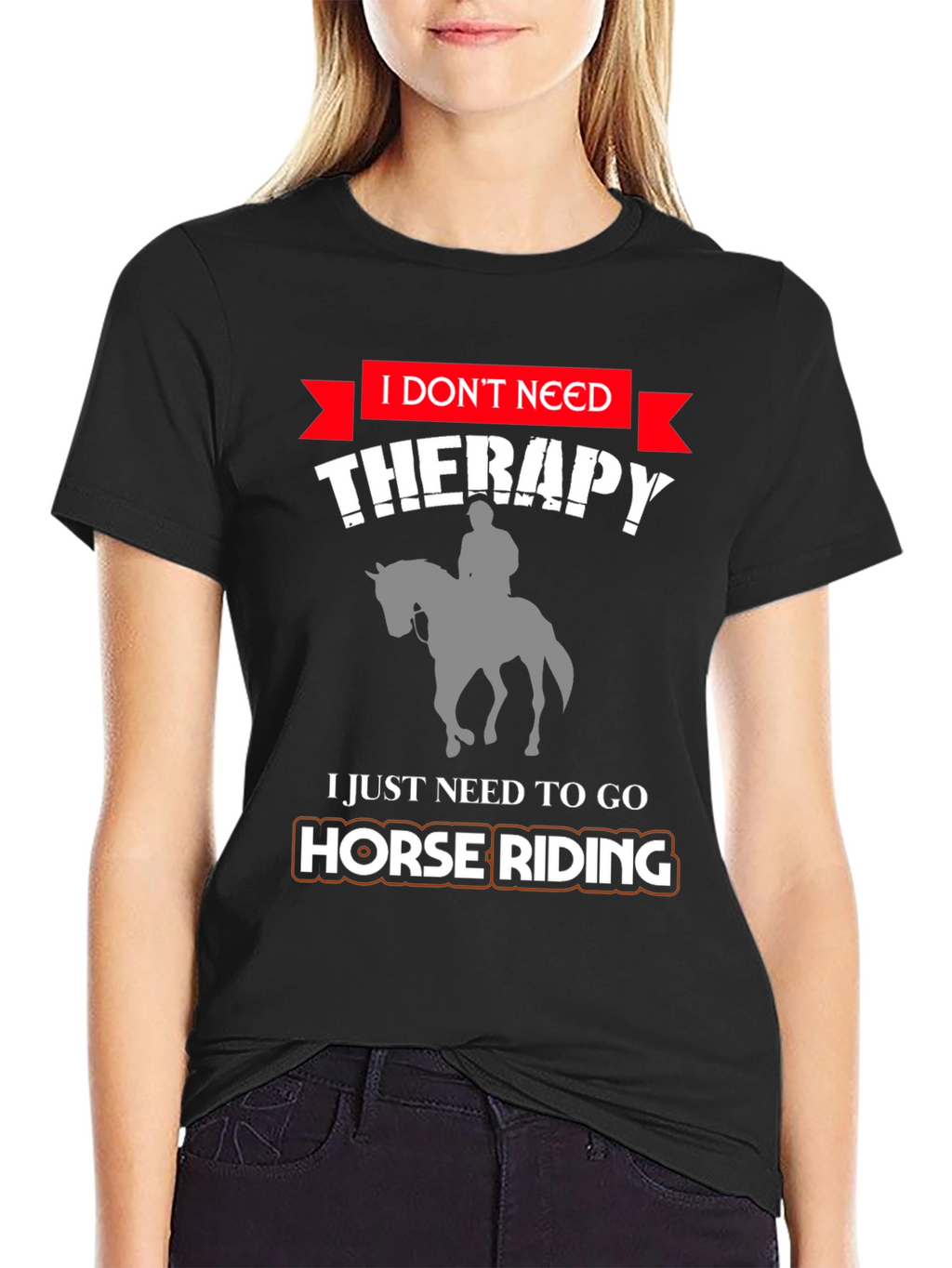 Funny Horse Riding Therapy T-Shirt