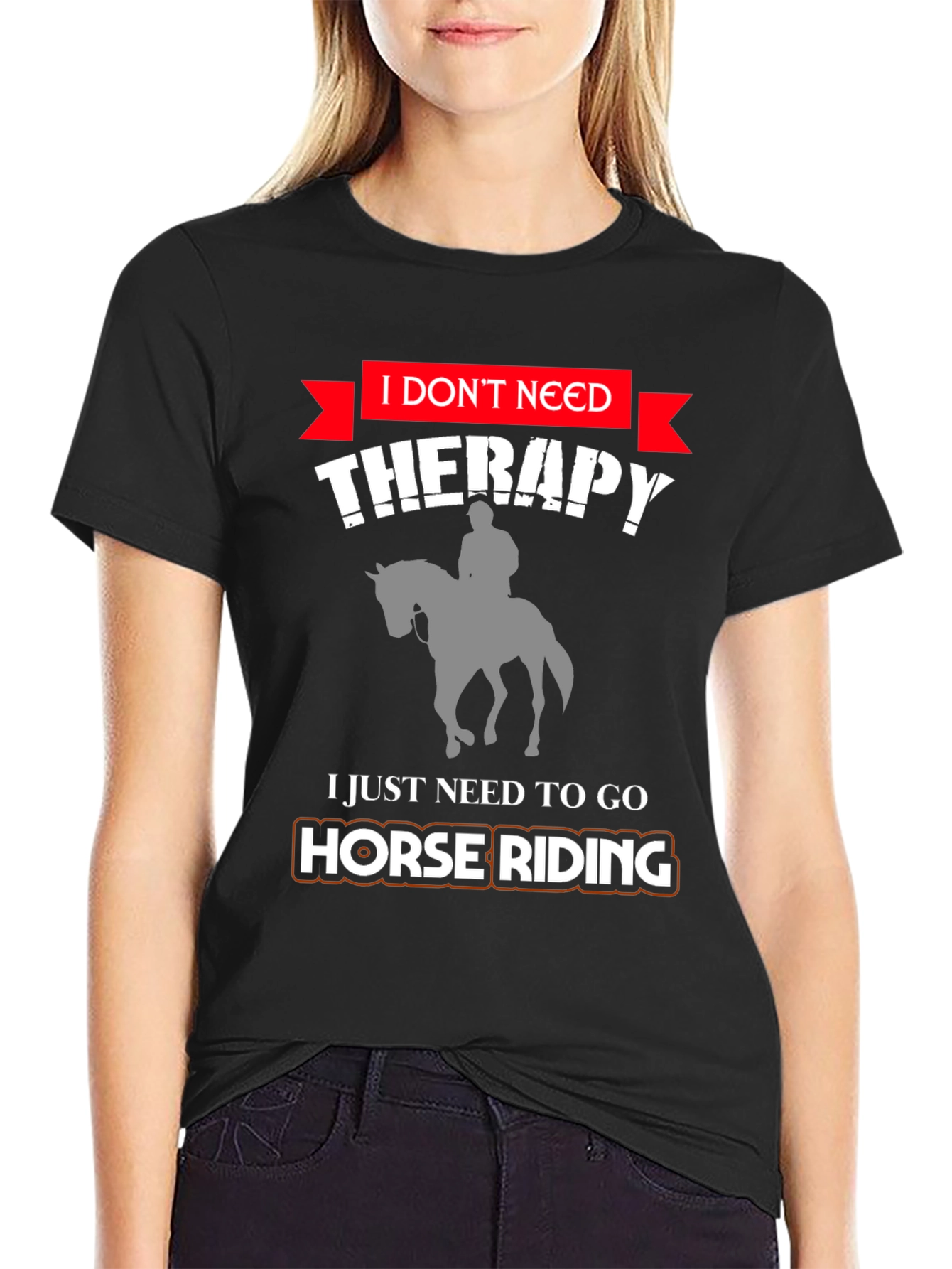 Funny Horse Riding Therapy T-Shirt