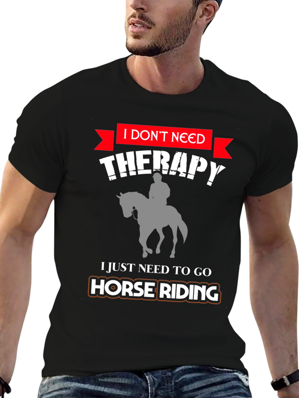 Funny Horse Riding Therapy T-Shirt