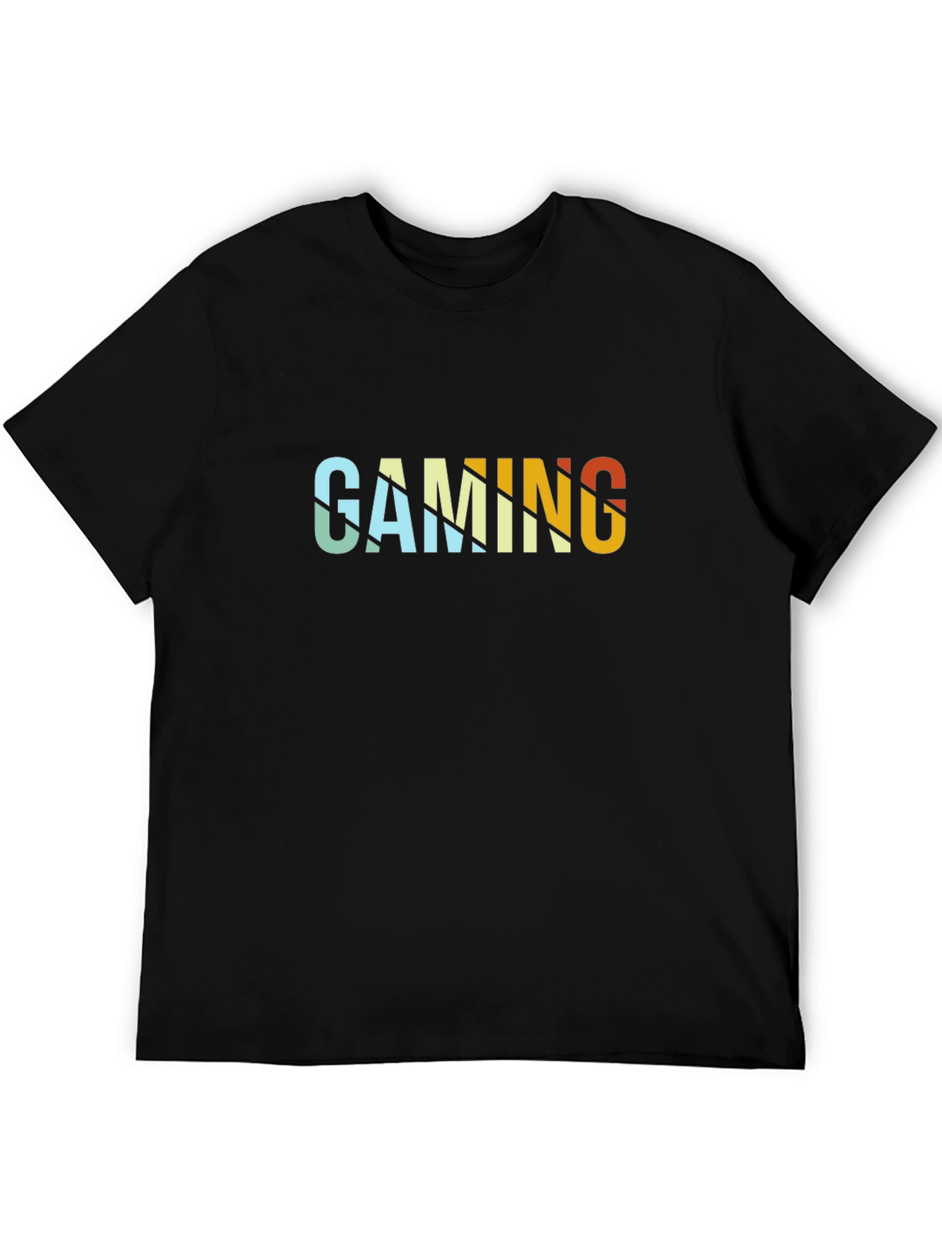 Gaming Retro Style Graphic Tee - Black Cotton