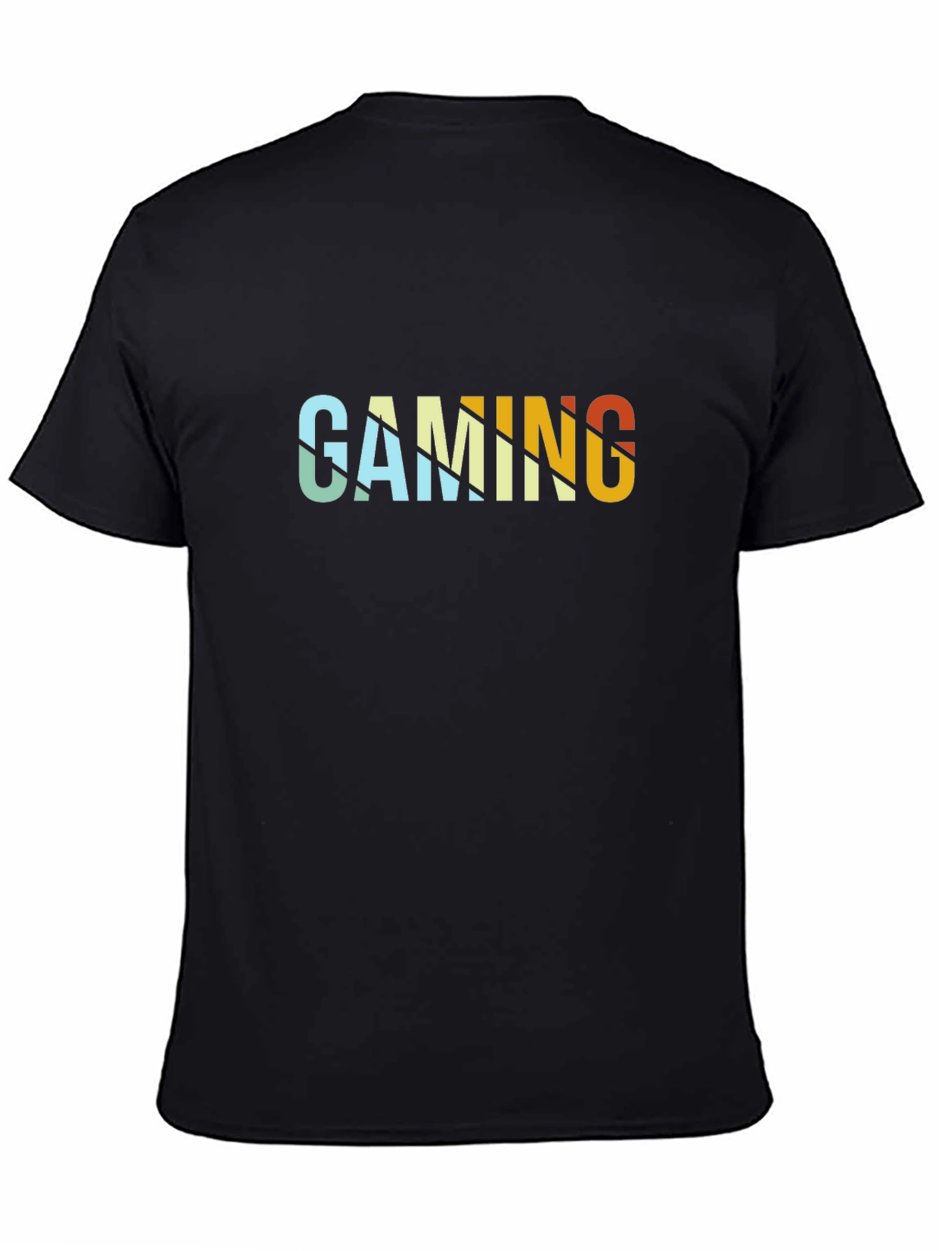 Gaming Retro Style Graphic Tee - Black Cotton