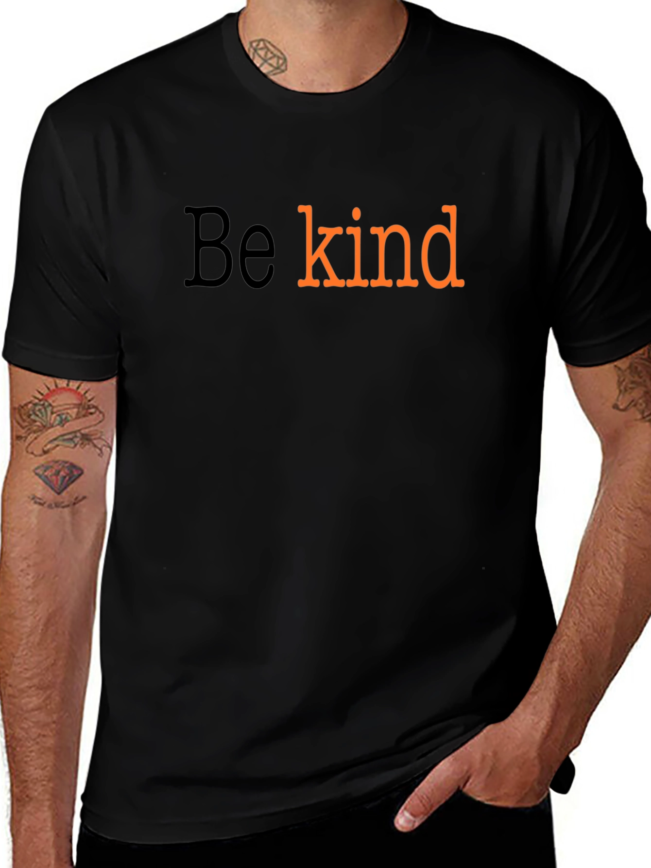 Be Kind Graphic Tee - Black Short Sleeve Casual Shirt