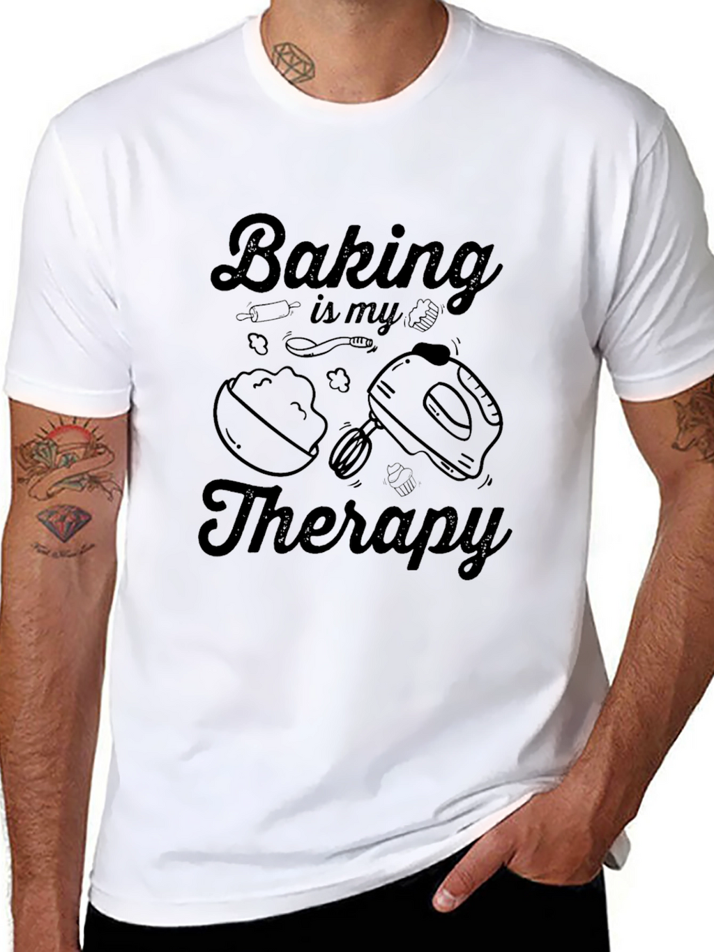 Baking is My Therapy Graphic T-Shirt