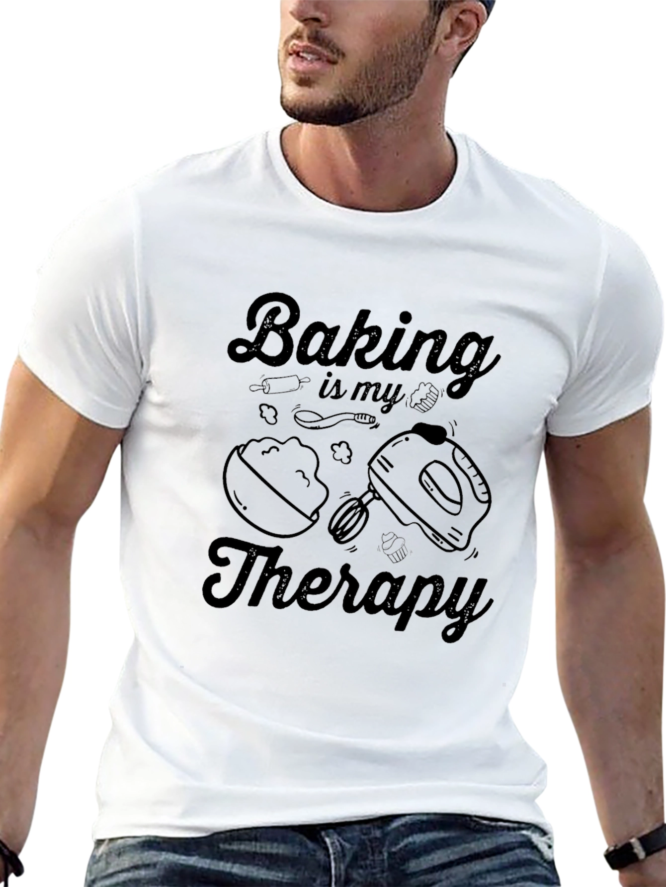Baking is My Therapy Graphic T-Shirt