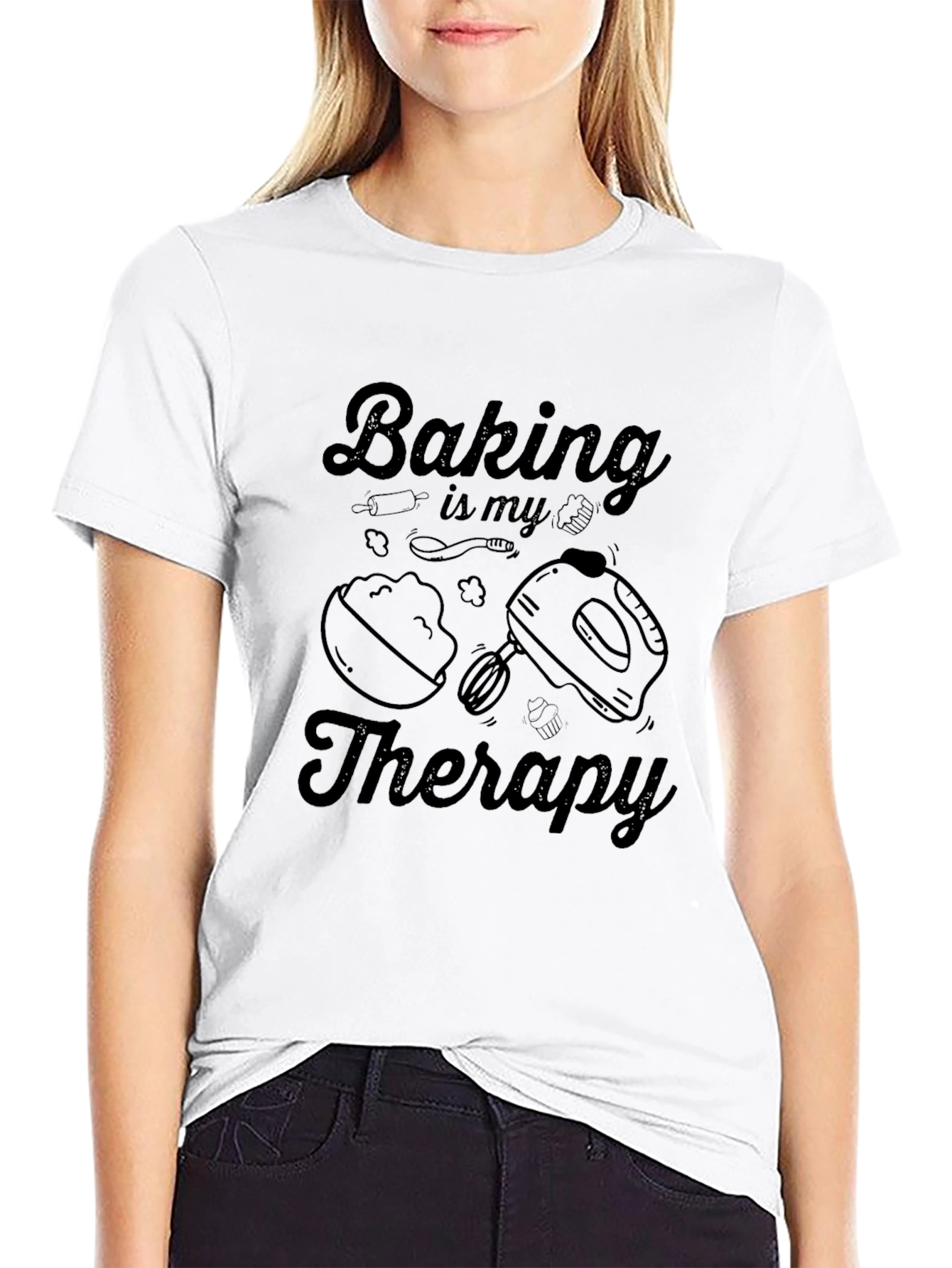 Baking is My Therapy Graphic T-Shirt
