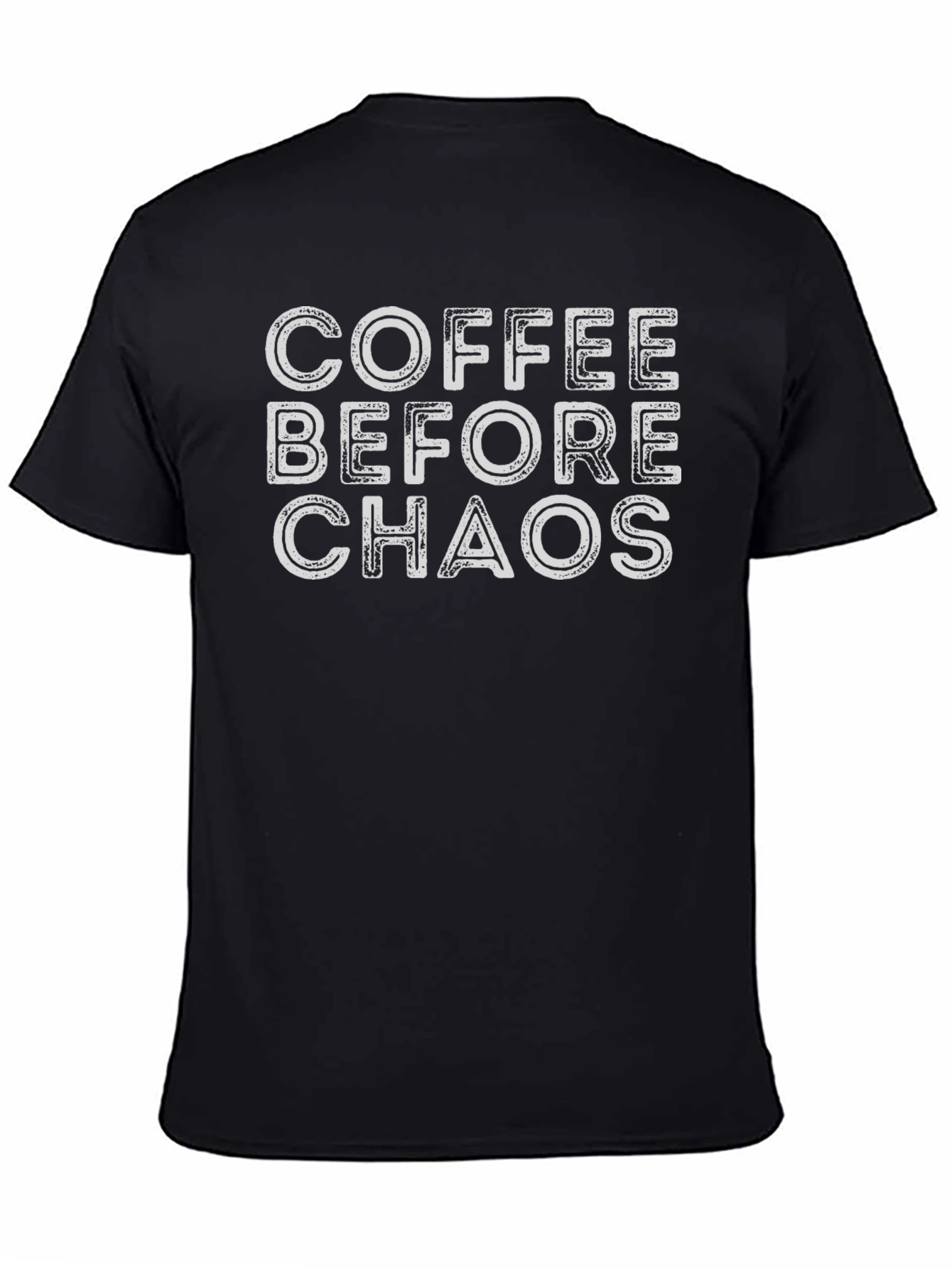 Coffee Before Chaos Graphic T-Shirt - Black
