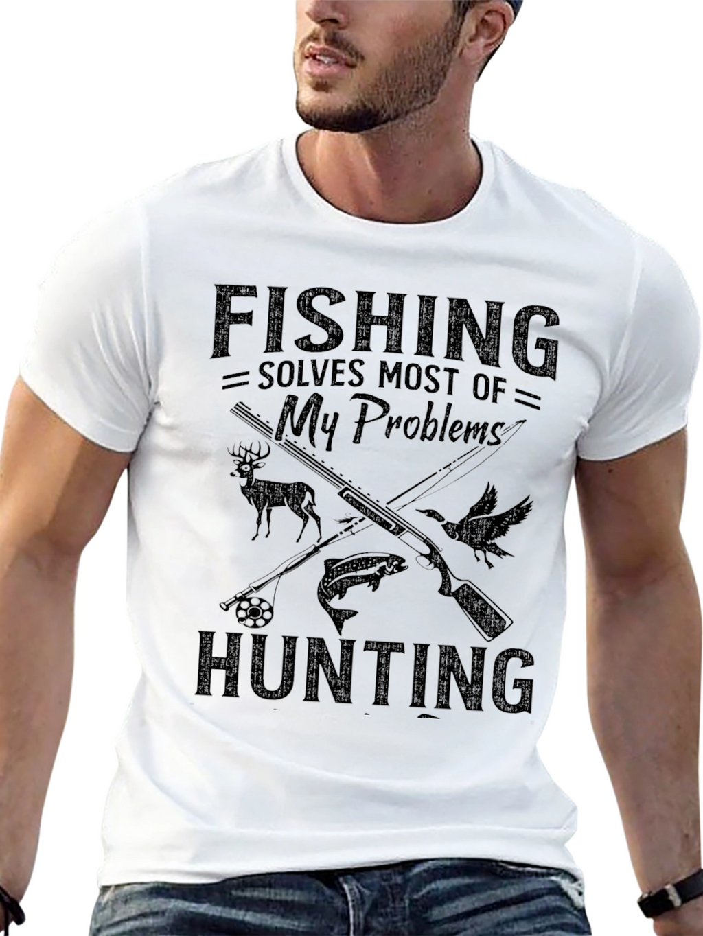 Fishing Hunting Solves My Problems T-Shirt