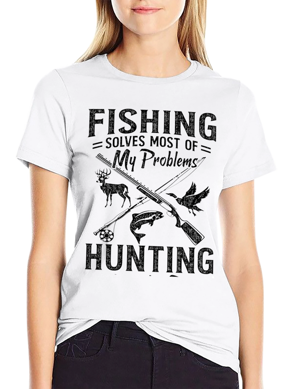 Fishing Hunting Solves My Problems T-Shirt