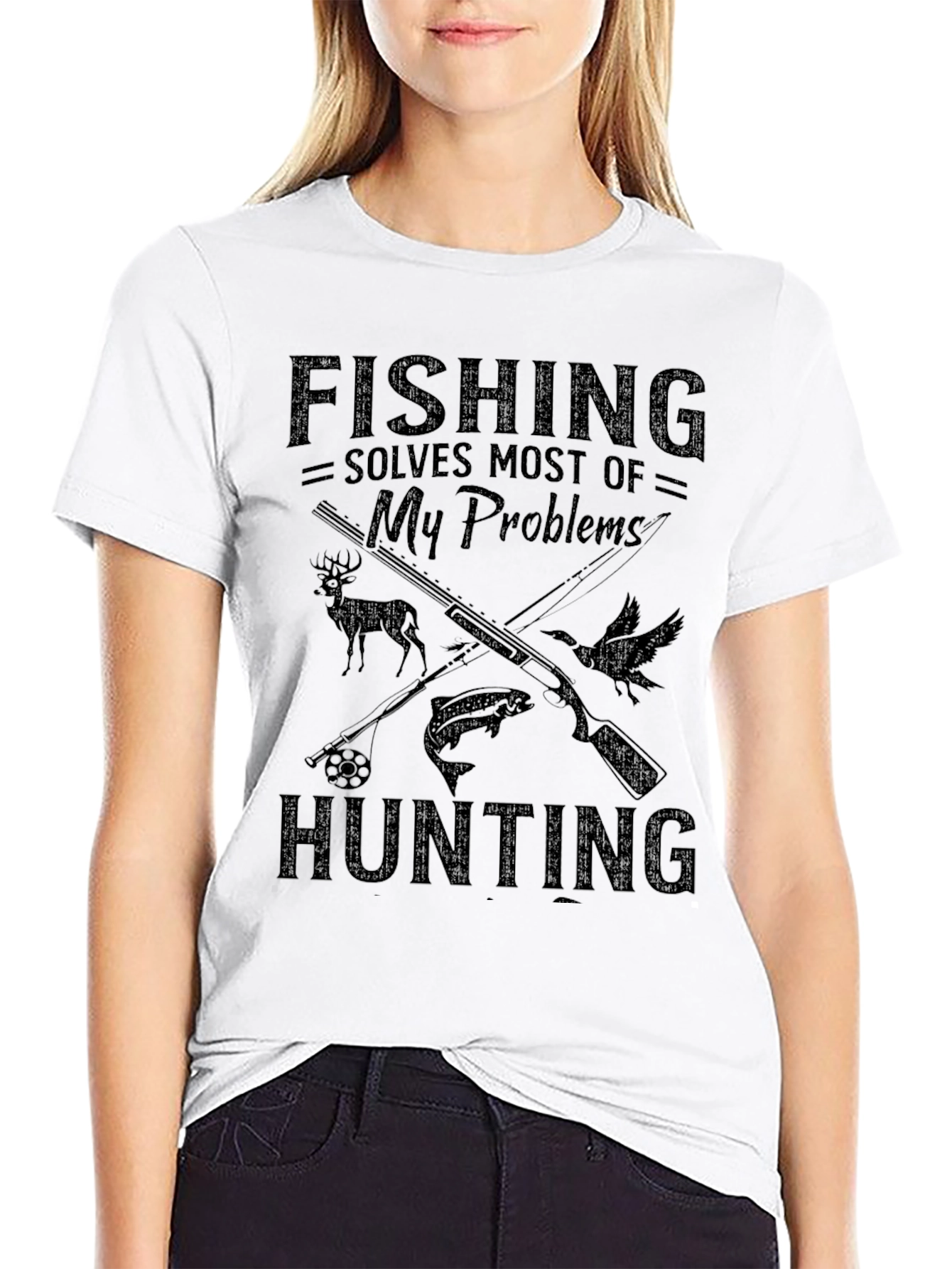 Fishing Hunting Solves My Problems T-Shirt