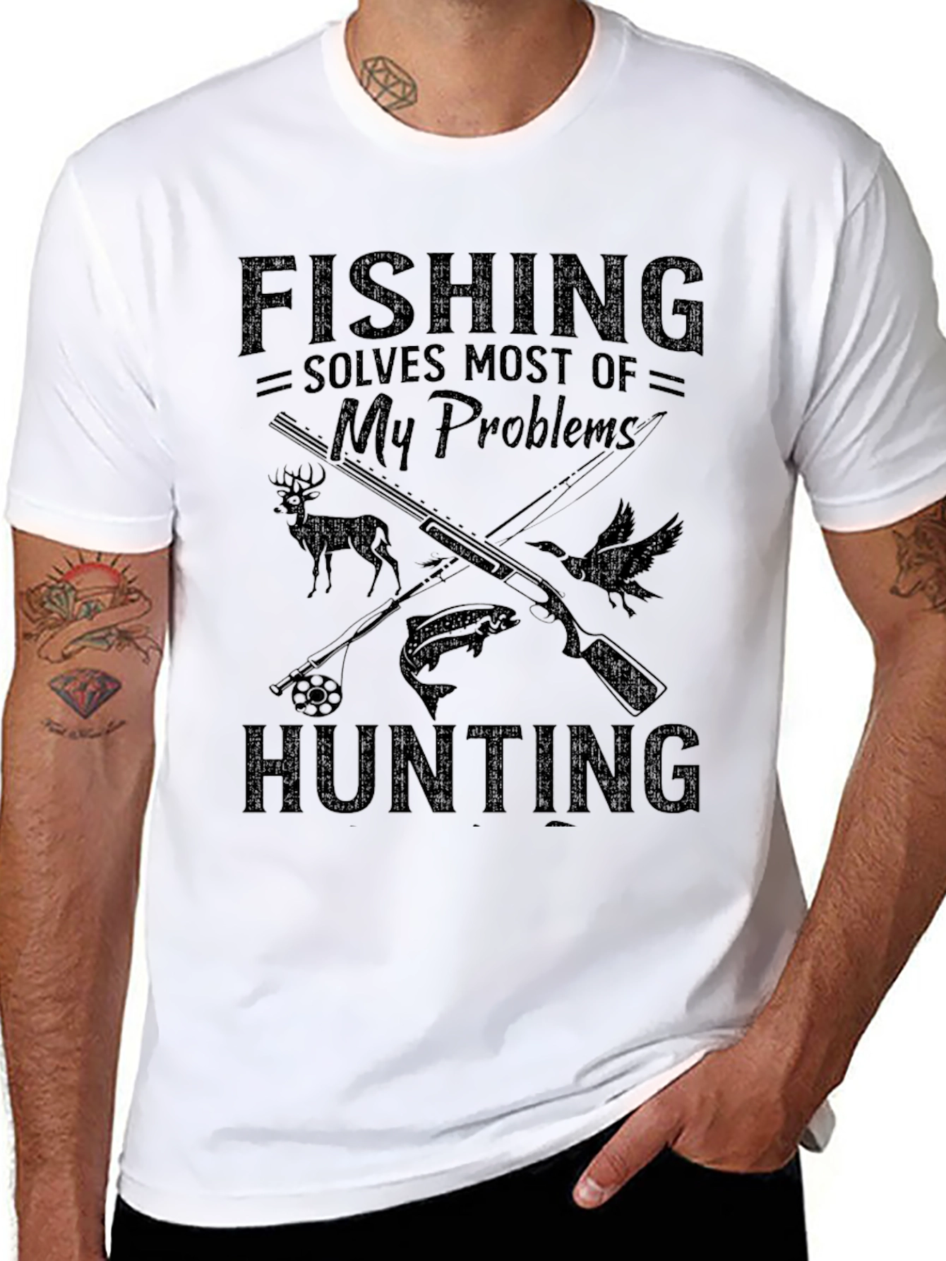 Fishing Hunting Solves My Problems T-Shirt