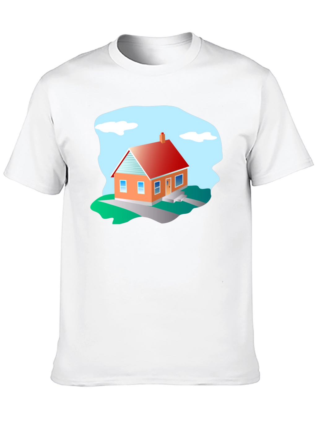 House Graphic T-Shirt - Black Cotton Tee