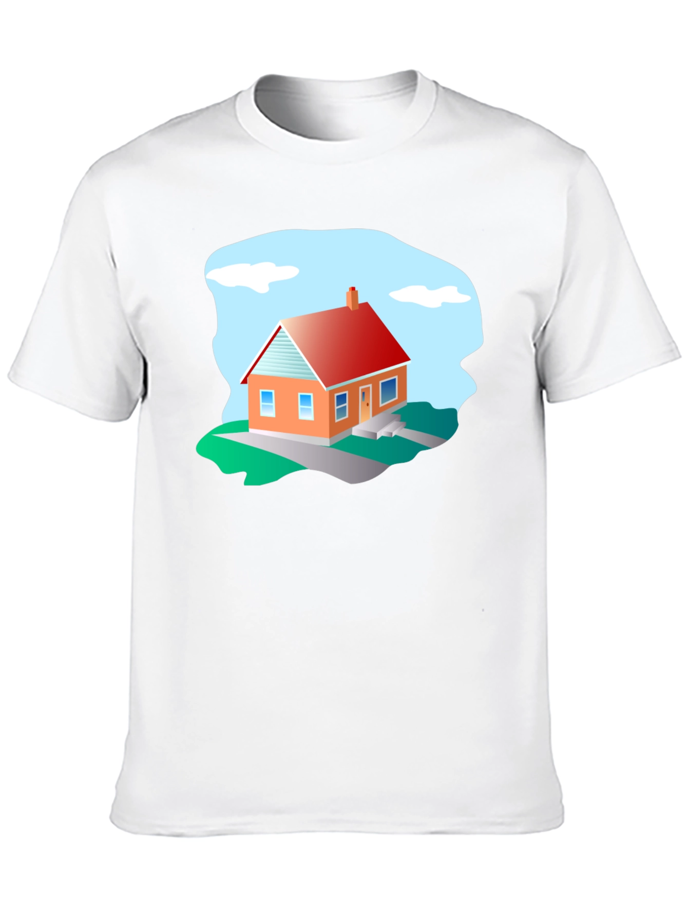 House Graphic T-Shirt - Black Cotton Tee