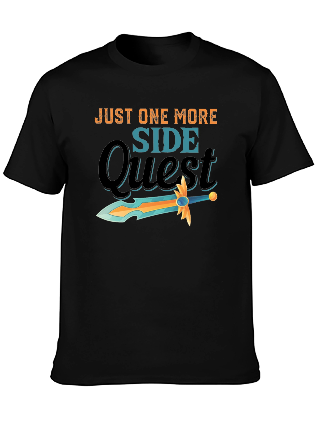 Just One More Side Quest Black T-Shirt