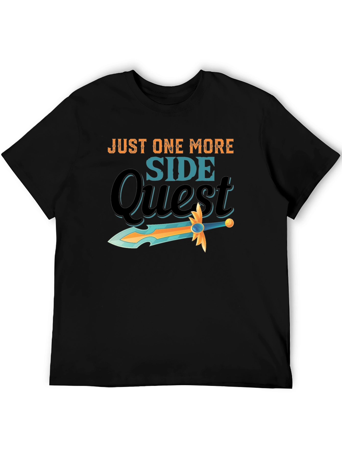 Just One More Side Quest Black T-Shirt