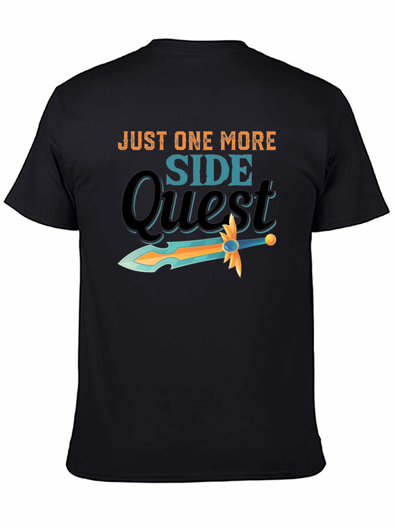 Just One More Side Quest Black T-Shirt