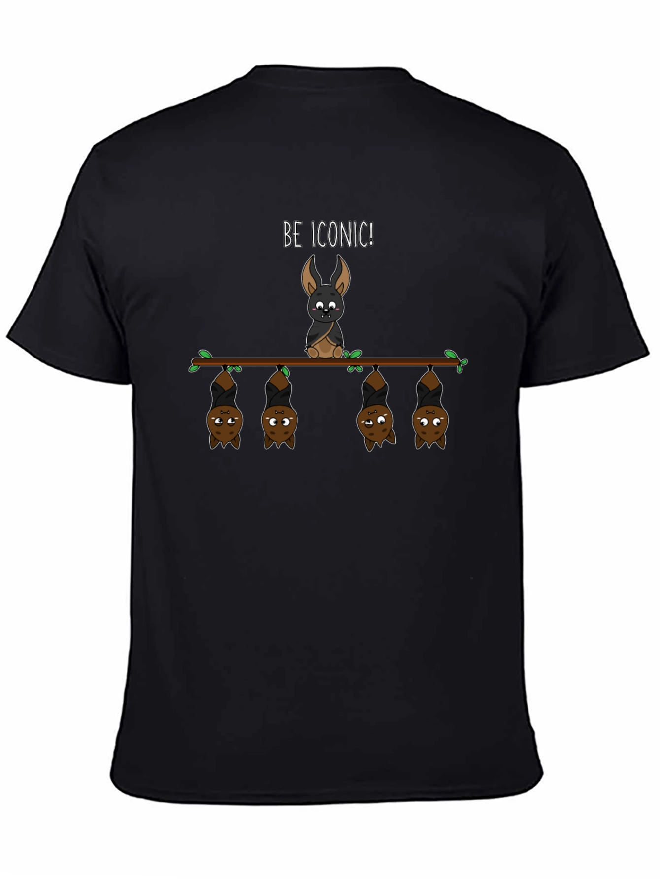 Be Iconic Bat T-Shirt - Funny Halloween Graphic Tee