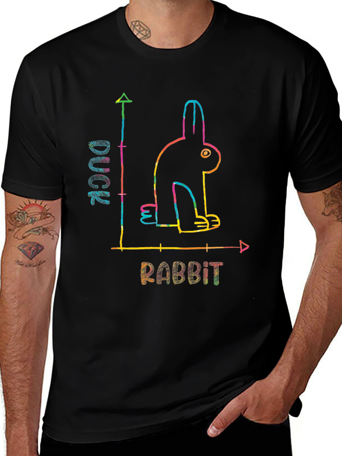 Duck or Rabbit? Optical Illusion Graphic T-Shirt