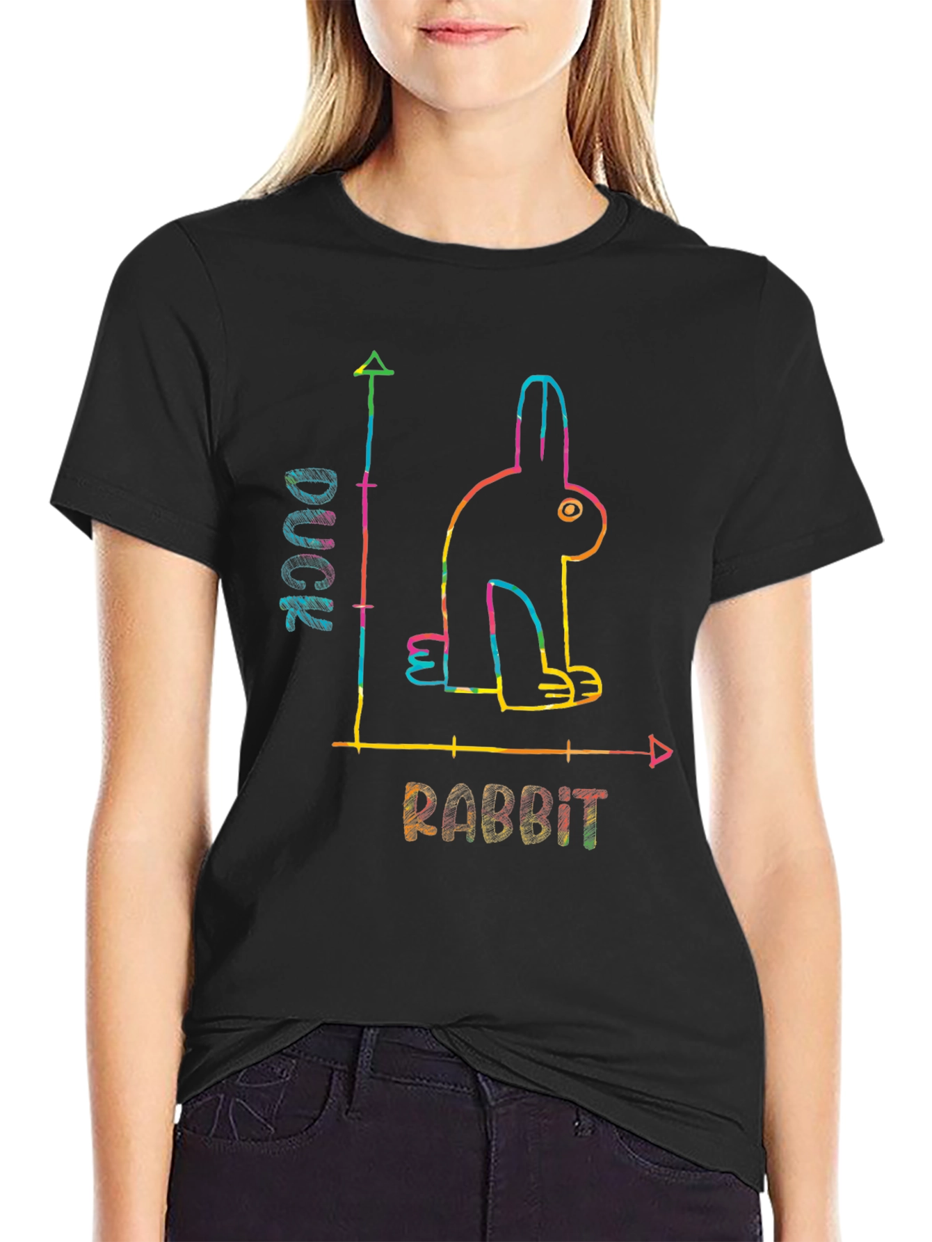 Duck or Rabbit? Optical Illusion Graphic T-Shirt