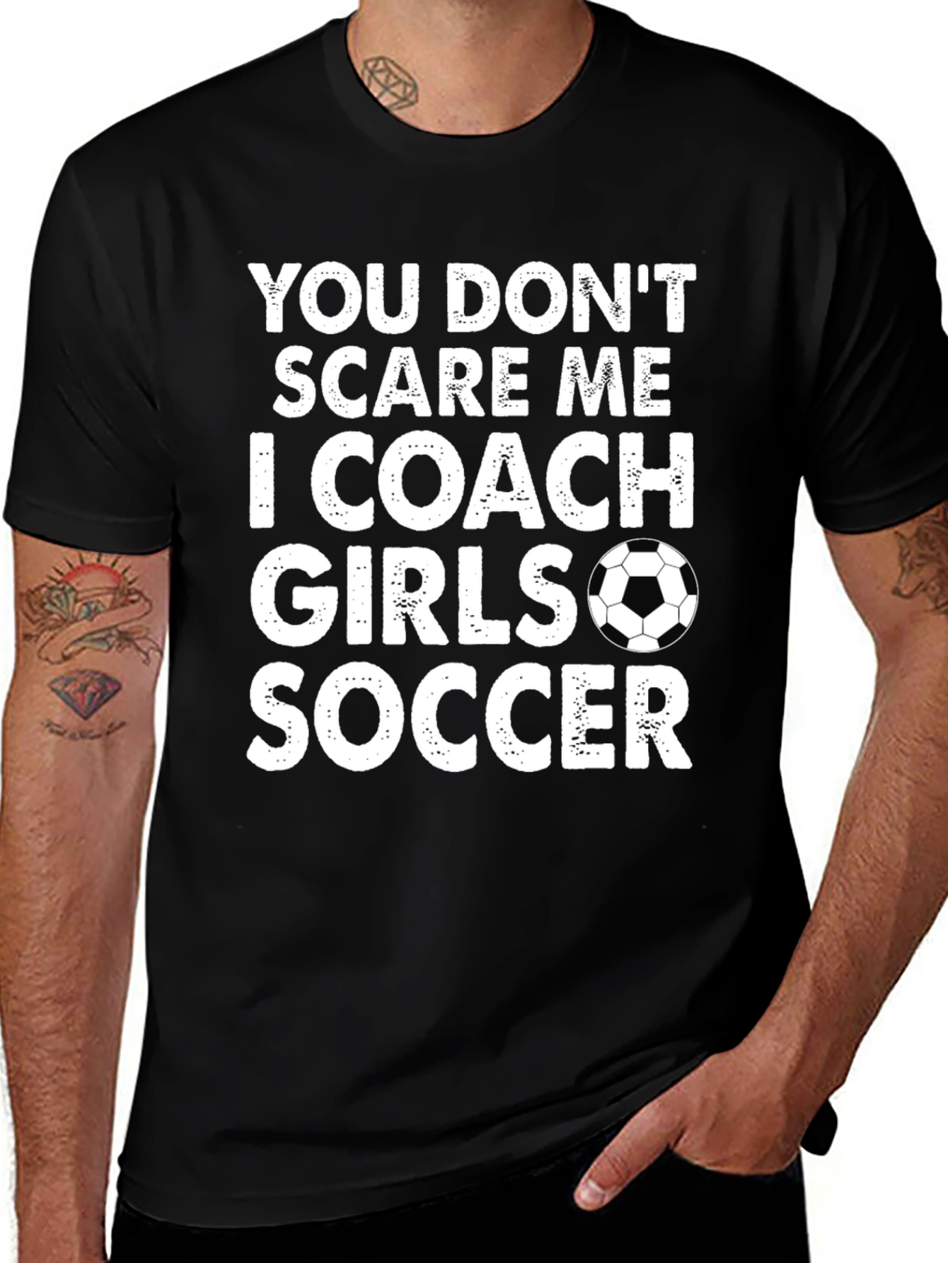 Funny Soccer Coach T-Shirt - You Dont Scare Me I Coach Girls Soccer