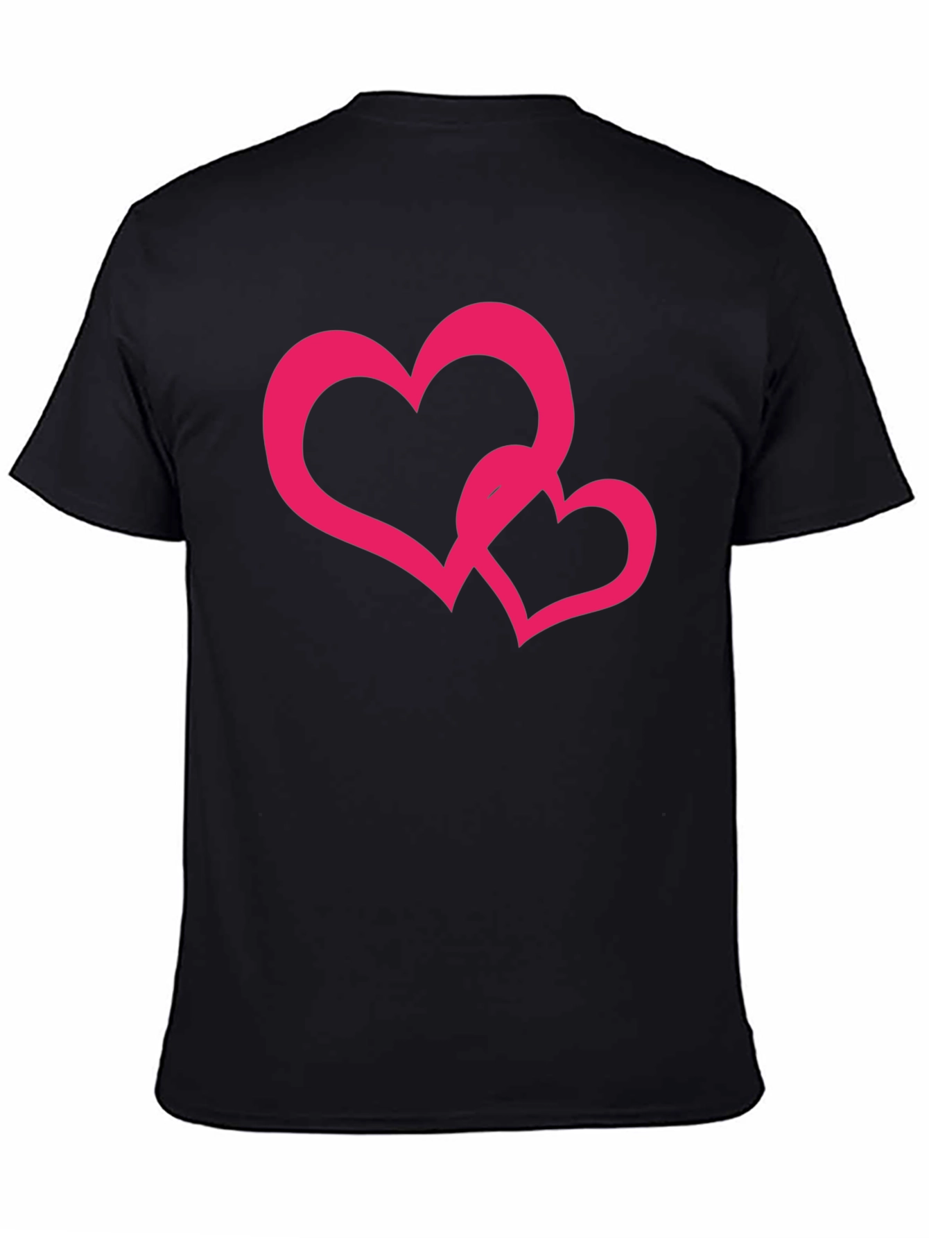 Heart Graphic Black Tee - Stylish Casual Wear