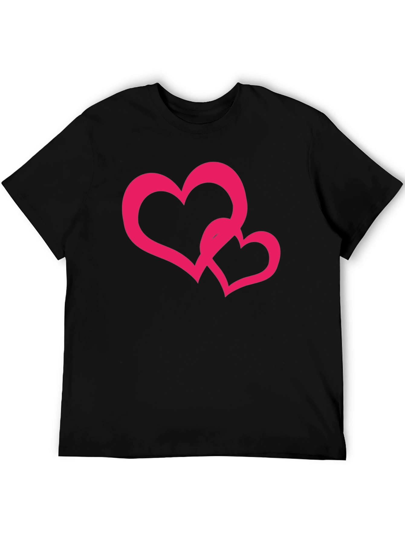Heart Graphic Black Tee - Stylish Casual Wear