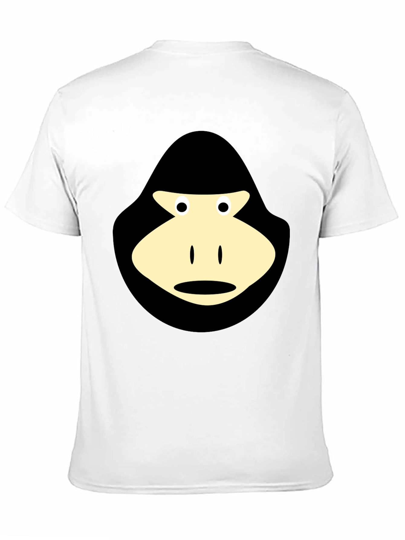 Black T-Shirt with Cartoon Gorilla Graphic