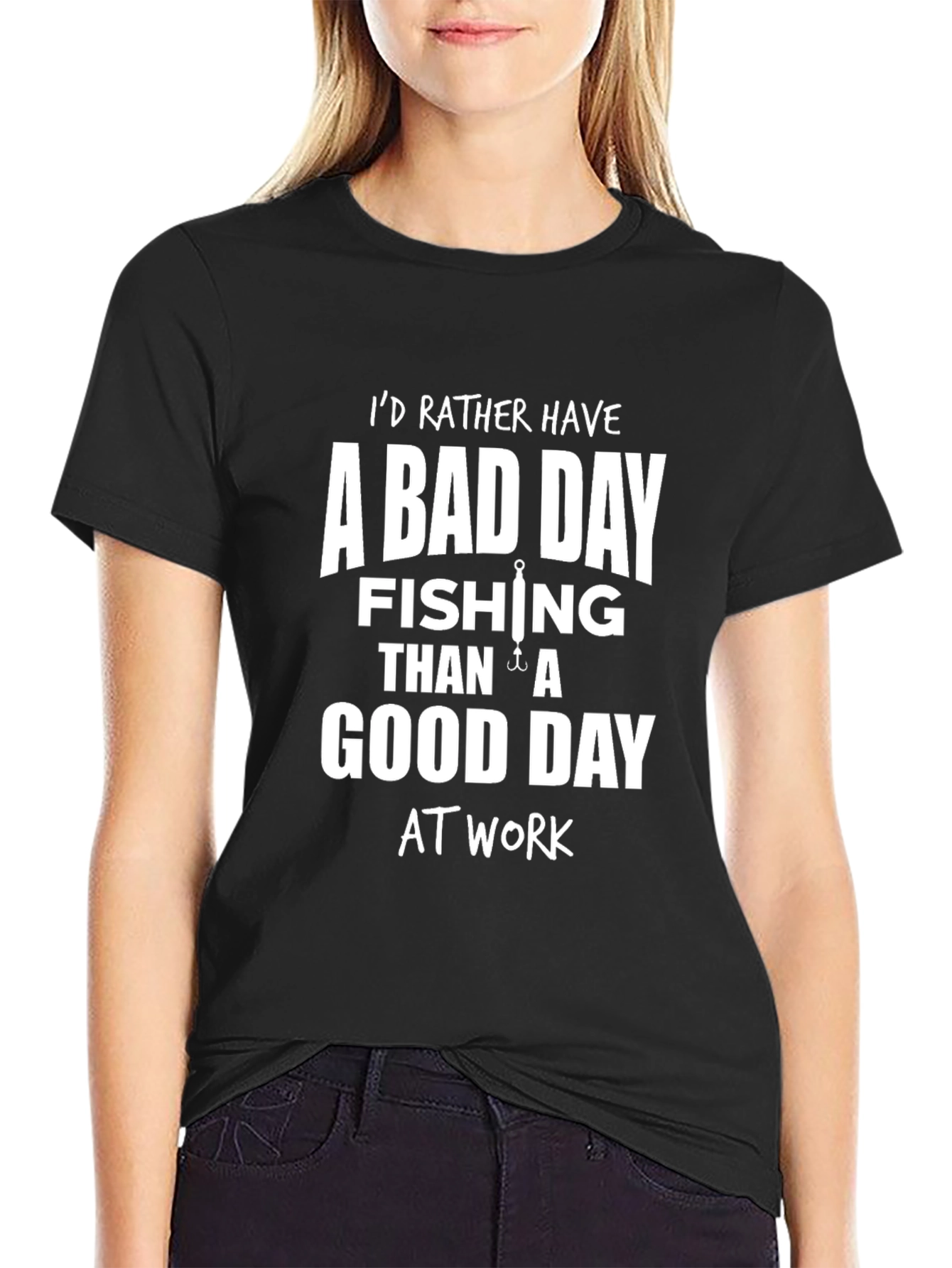 Fishing T-Shirt - Bad Day Fishing Good Day Work