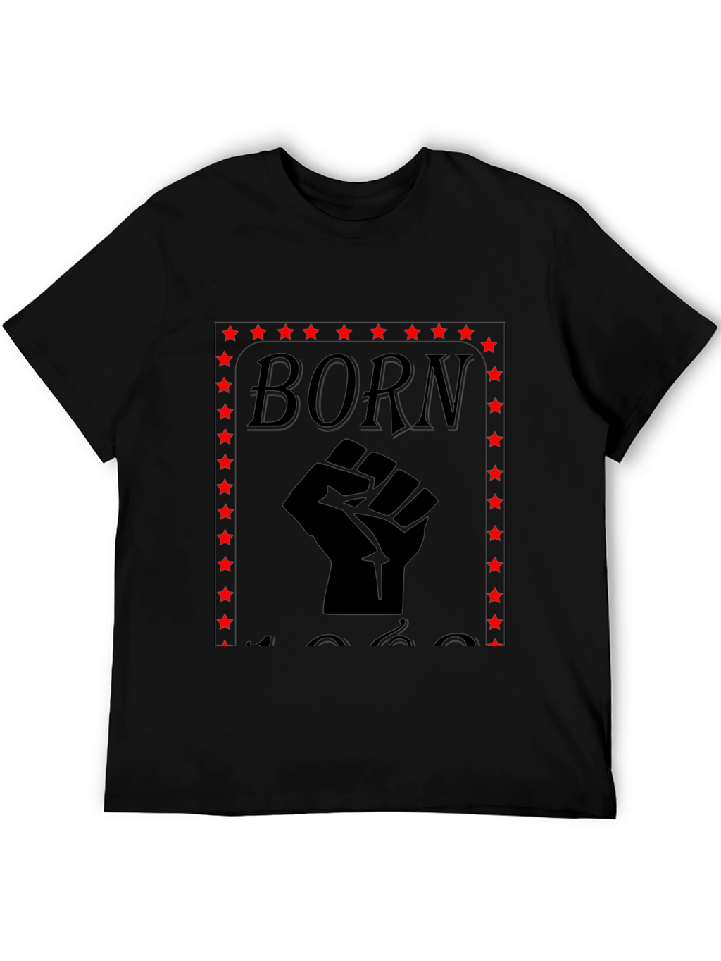 Born Black Fist Star Graphic Tee