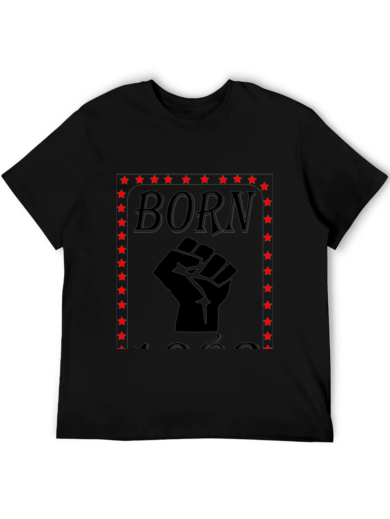 Born Black Fist Star Graphic Tee
