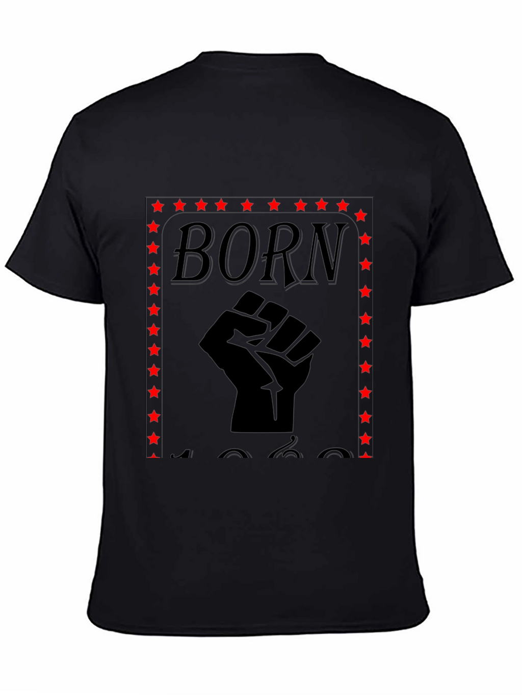 Born Black Fist Star Graphic Tee