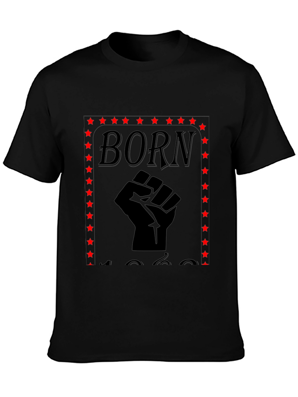 Born Black Fist Star Graphic Tee