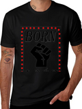 Born Black Fist Star Graphic Tee