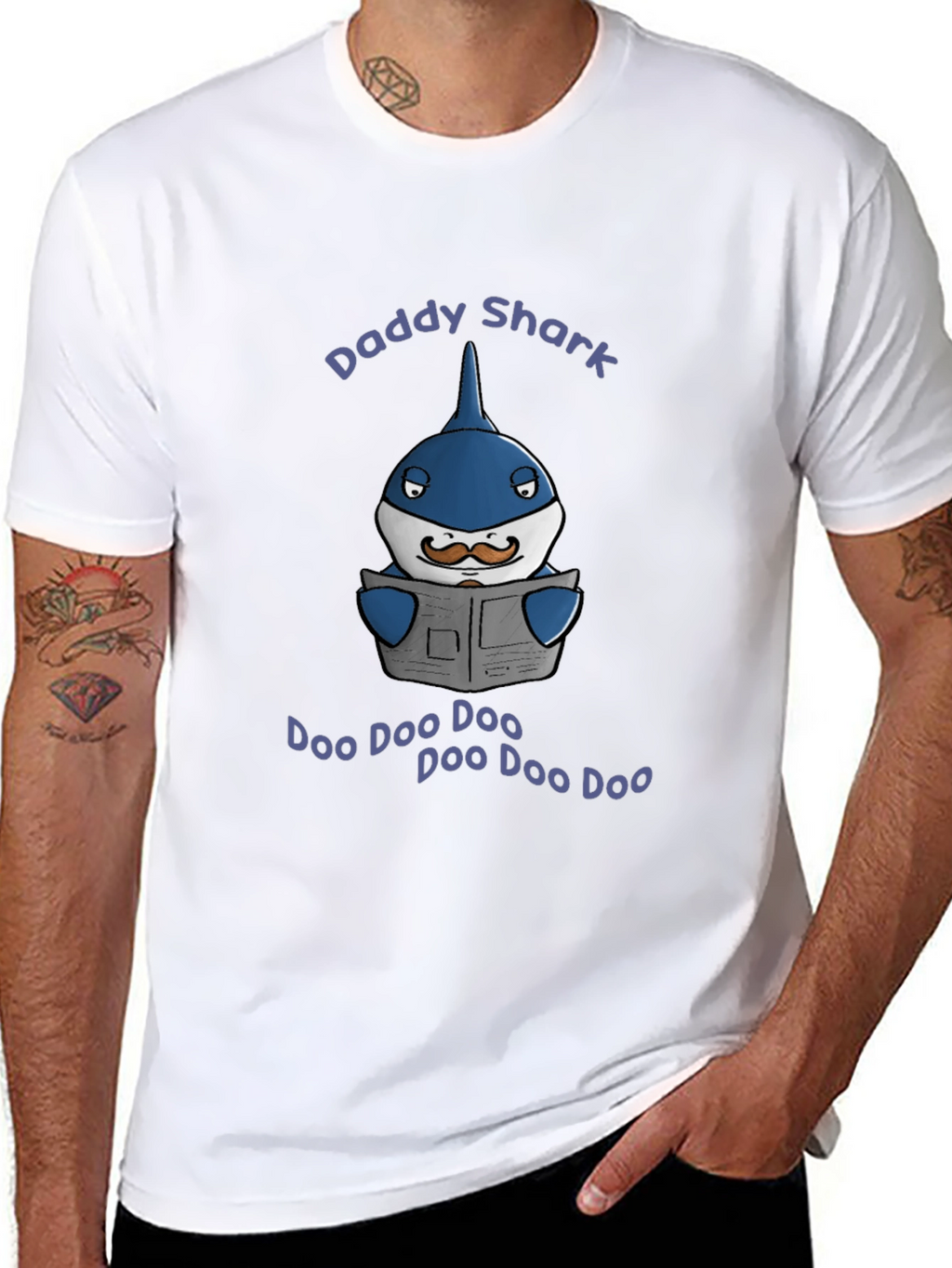 Daddy Shark Novelty Graphic Tee