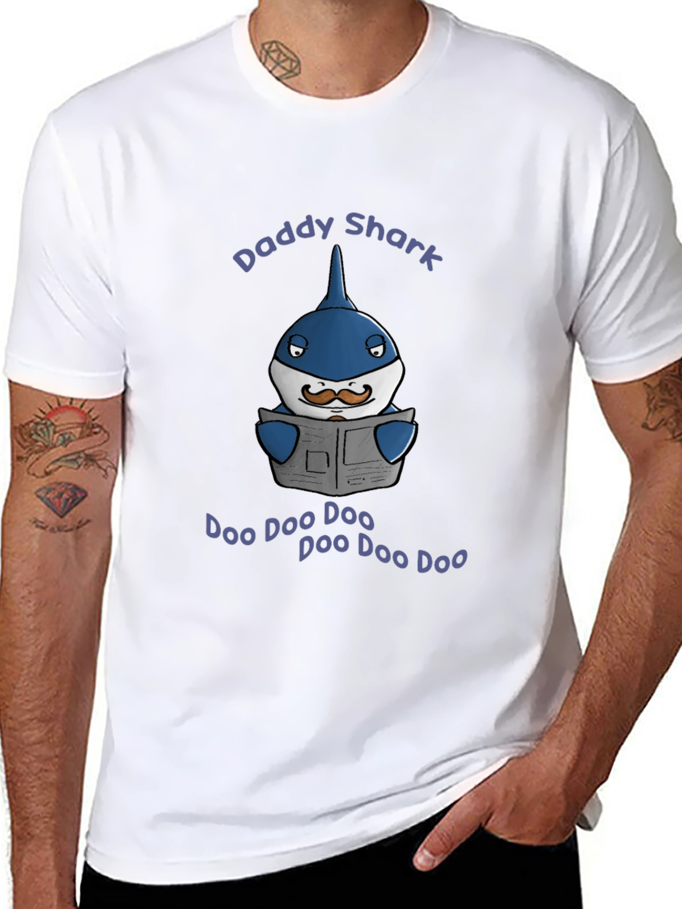 Daddy Shark Novelty Graphic Tee