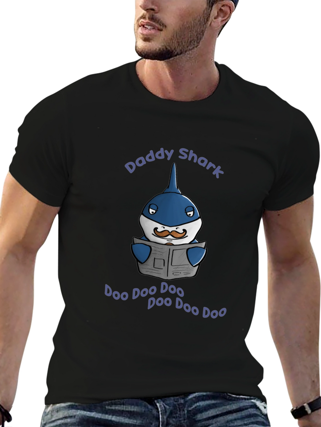 Daddy Shark Novelty Graphic Tee
