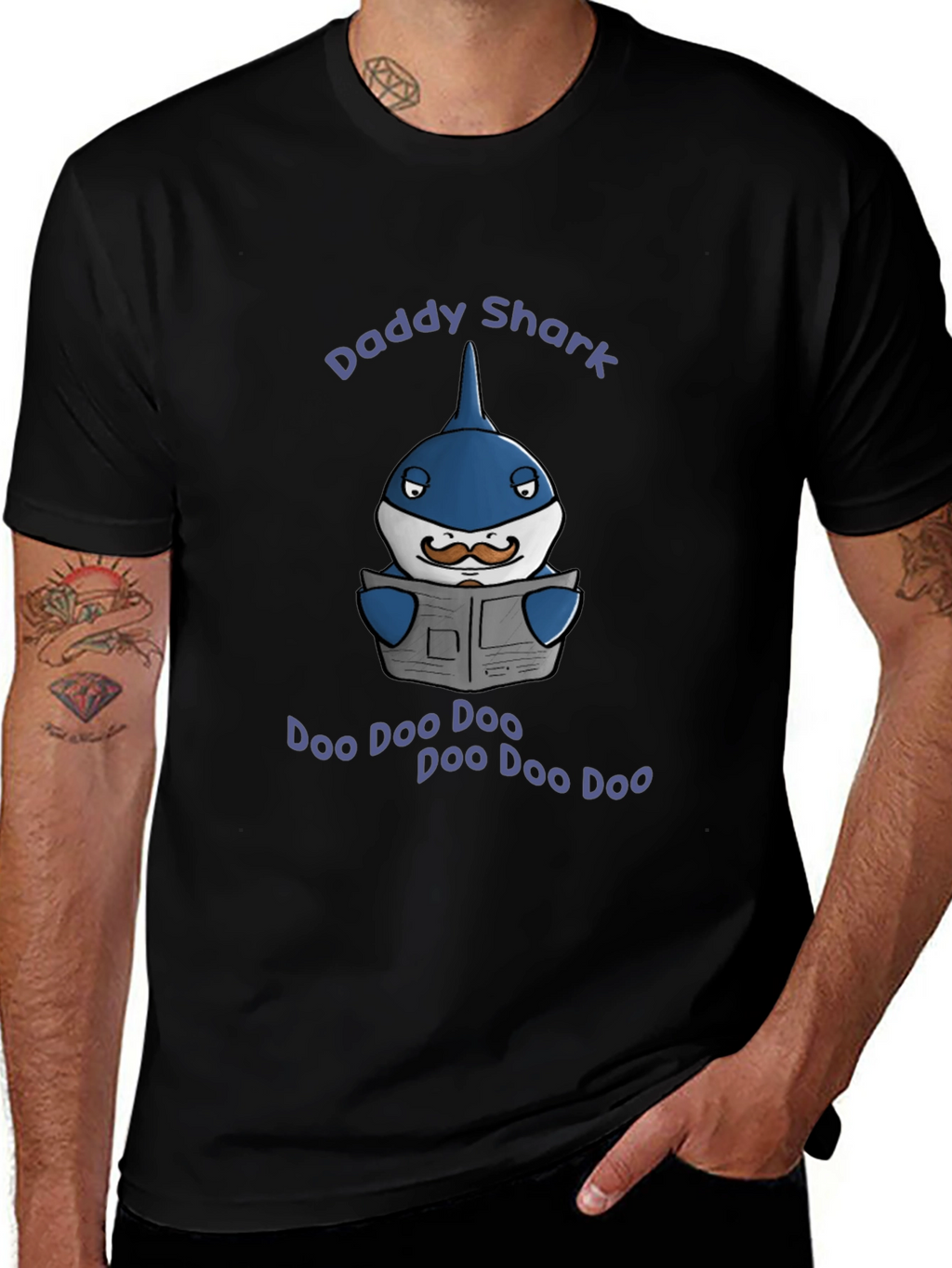 Daddy Shark Novelty Graphic Tee