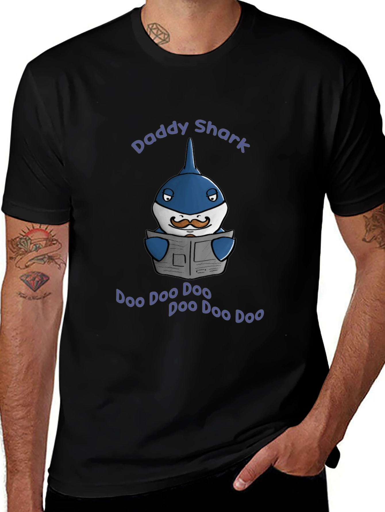 Daddy Shark Novelty Graphic Tee