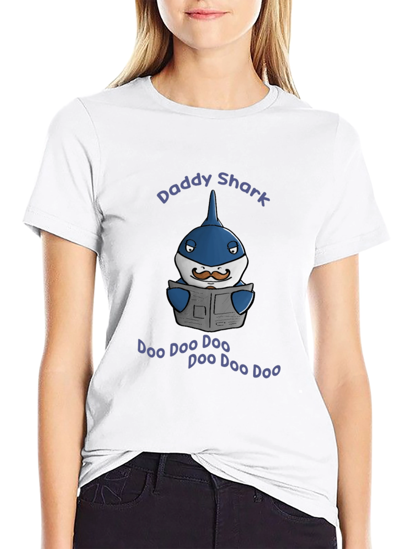 Daddy Shark Novelty Graphic Tee