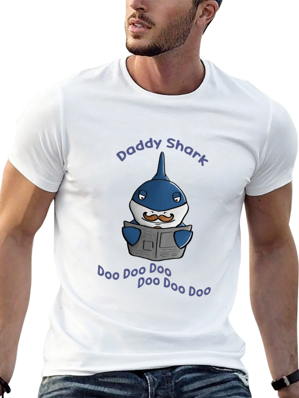 Daddy Shark Novelty Graphic Tee