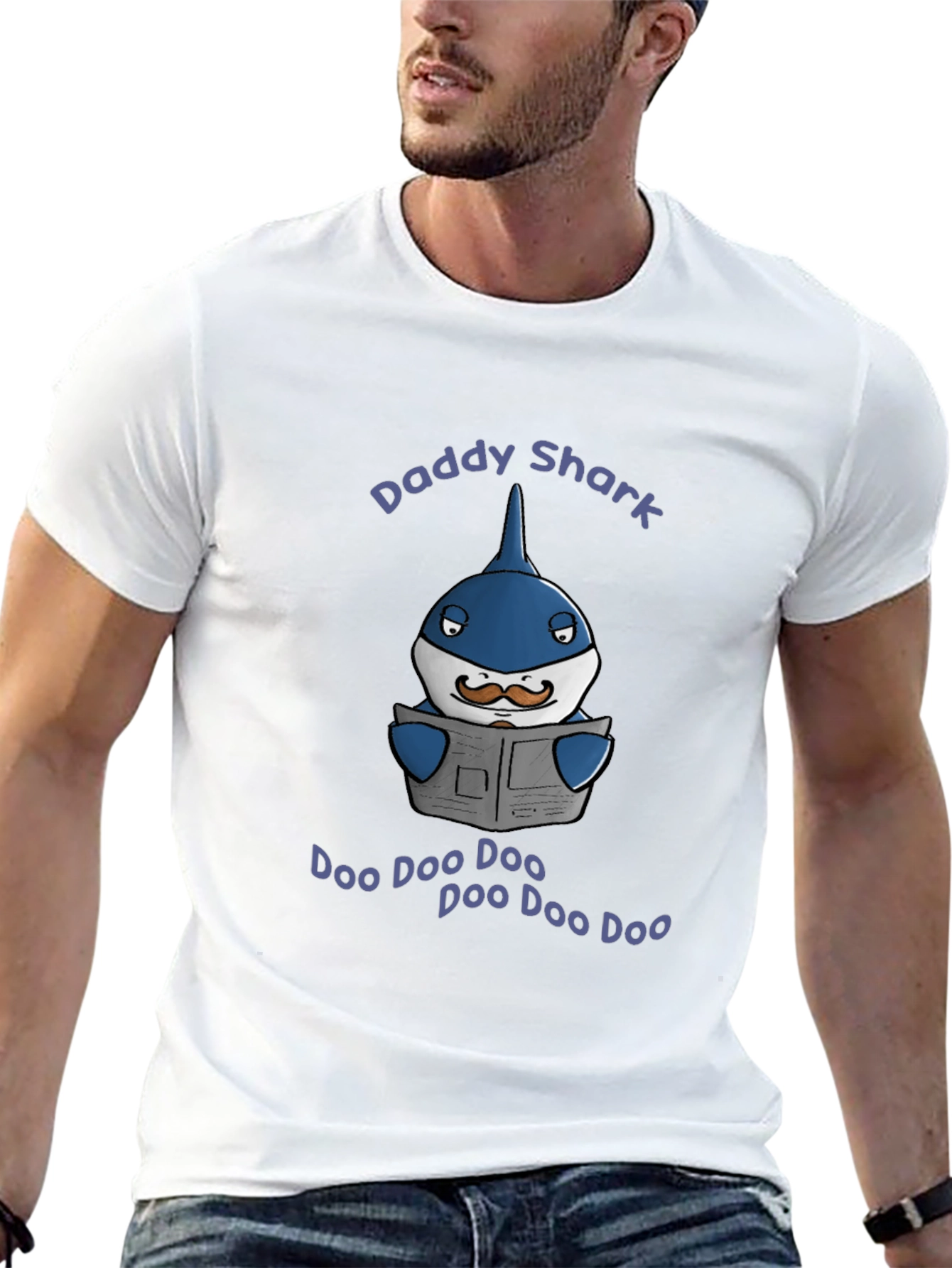 Daddy Shark Novelty Graphic Tee