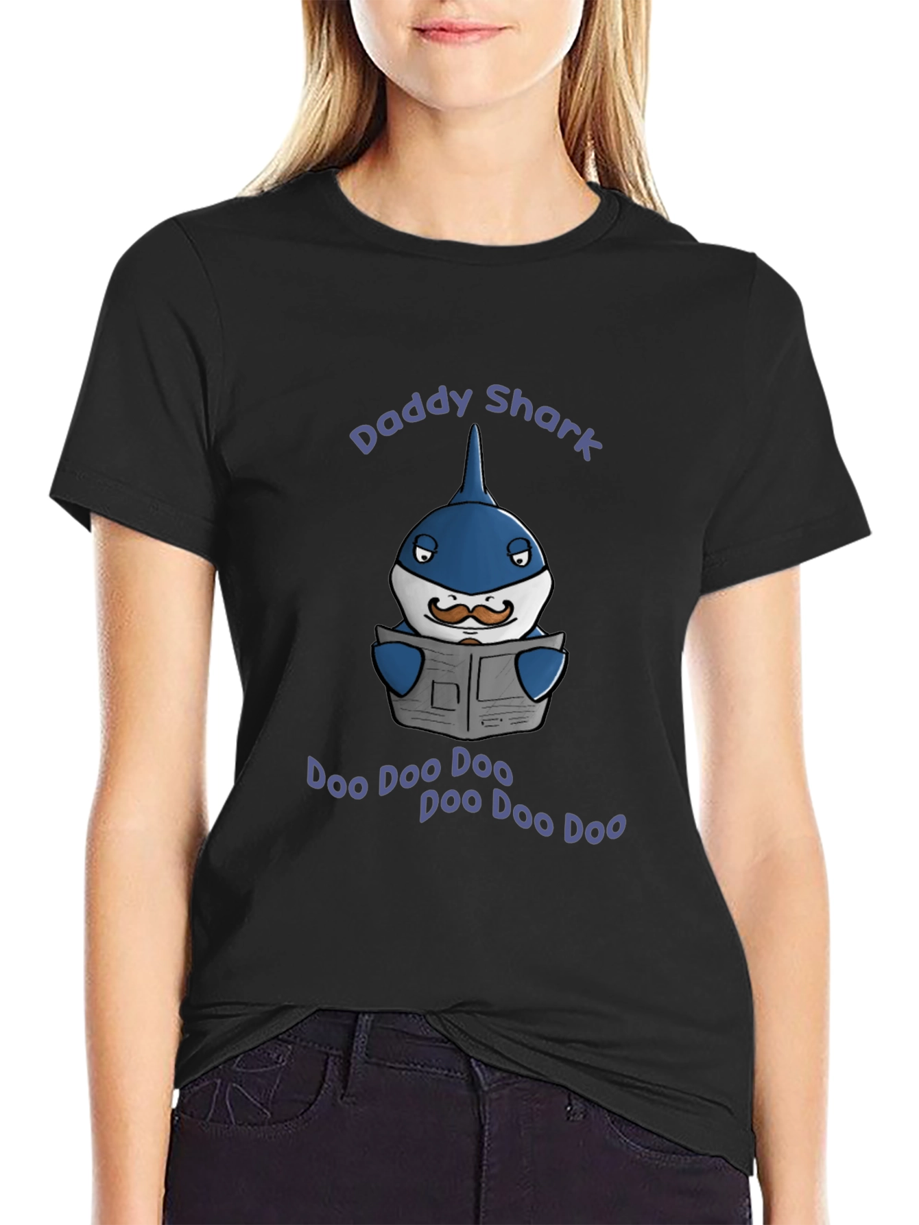 Daddy Shark Novelty Graphic Tee